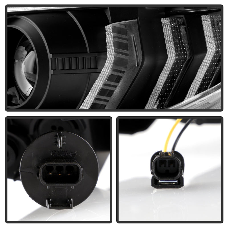 SPYDER 5087867 FITS: Honda Civic 16- 2DR/4DR/Hatchback Projector Headlights Black PRO-YD-HC16SI-SEQGR-BK Headlights