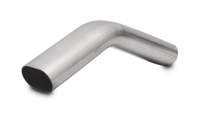 Vibrant 13200 FITS: 3in Oval (Nominal Size) T304 SS 45 deg VERTICAL Mandrel Bend 6in x 6in leg lengths Steel Tubing
