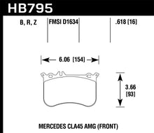 Load image into Gallery viewer, Hawk Performance HB795B.618 FITS: Hawk 14-17 Mercedes-Benz CLA 45 AMG/15-17 Mercedes-Benz GLA 45 AMG HPS 5.0 Front Brake Pads Brake Pads Performance