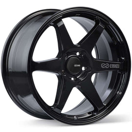 Enkei 539-895-1245BK FITS: T6R 18x9.5 45mm Offset 5x120 Bolt Pattern 72.6 Bore Gloss Black Wheel Wheels Cast