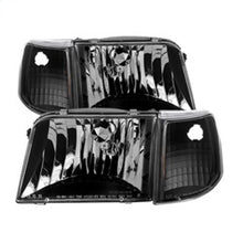 Load image into Gallery viewer, SPYDER 9029363 FITS:xTune Ford Ranger 93-97 Crystal Headlights w/ Corner Lights 4pcs Sets Black HD-JH-FR93-SET-BK Headlights