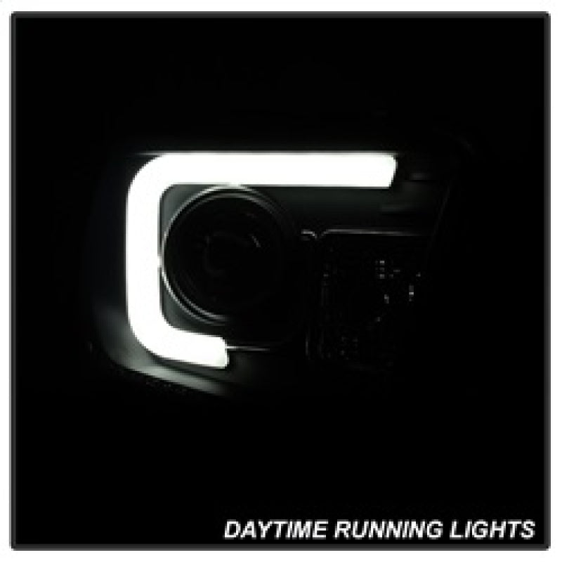 SPYDER 5080165 FITS: Toyota Tundra 2014-2016 Projector Headlights Light Bar DRL Black Smoke PRO-YD-TTU14-DRL-BSM Headlights