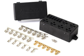 Haltech HT-030102 FITS: 6 Circuit Fuse Box w/Lid/Pins Wiring Connectors