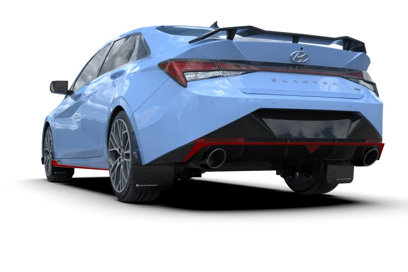 Rally Armor MF79-UR-BLK-RD FITS: 22-23 Hyundai Elantra N & N Line Black UR Mud Flap w/Red Logo Mud Flaps
