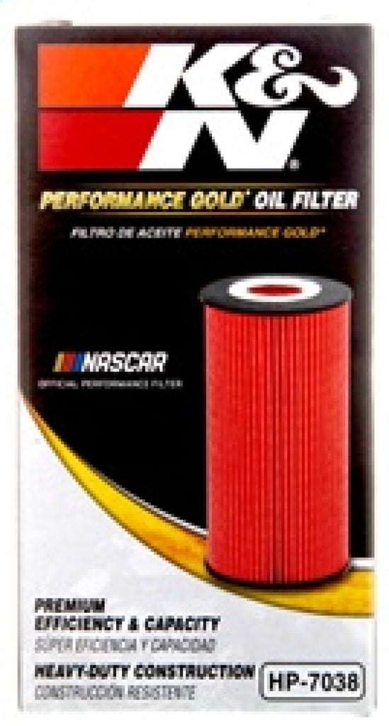 K&N Engineering HP-7038 FITS:K&N Performance Oil Filter for 2019 Audi A3 2.0L Oil Filters