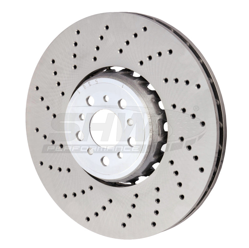 SHW Performance BFL43501 FITS:SHW 20-21 BMW X3 M 3.0L Left Front Cross-Drilled Lightweight Brake Rotor Brake Rotors Drilled