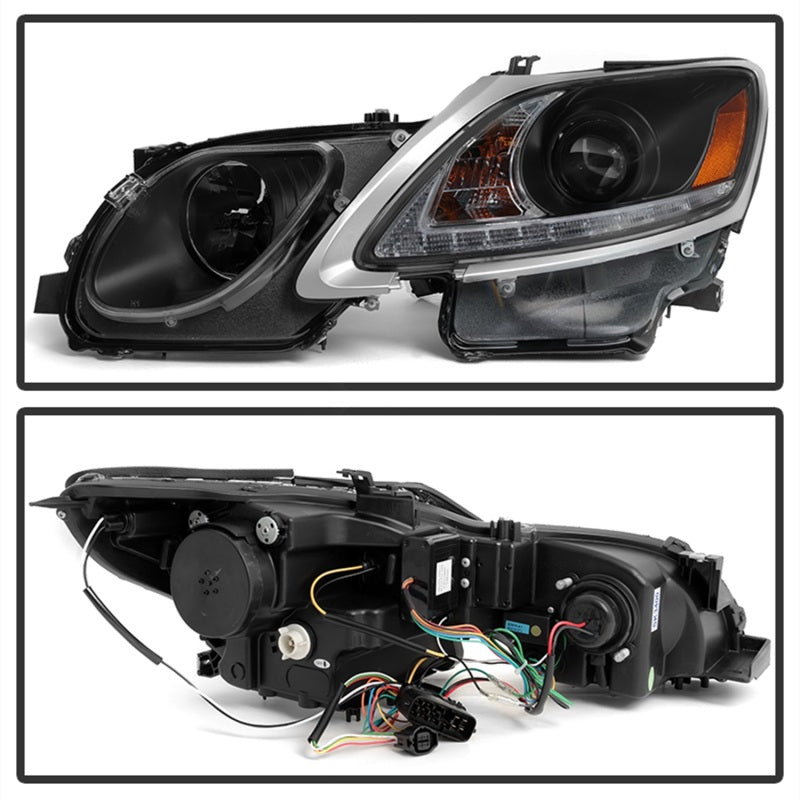 SPYDER 5082800 FITS: Lexus GS 300 / 350 / 450 06-11 Headlights HID Model Only Black PRO-YD-LG06-HID-DRL-BK Headlights