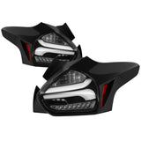 SPYDER 5085719 FITS: 15-17 Ford Focus Hatchback LED Tail Lights w/Indicator/Reverse Black (ALT-YD-FF155D-LED-BK) Tail Lights