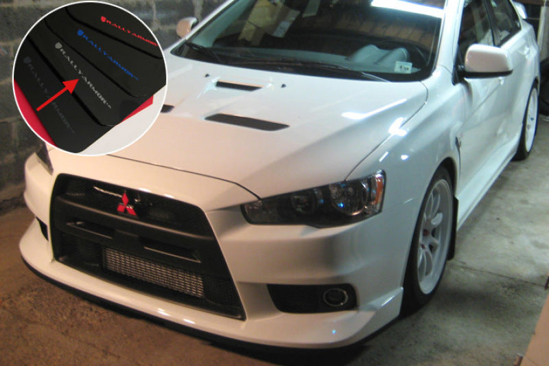 Rally Armor MF10-UR-BLK/SIL FITS: 08-17 Mitsubishi EVO X Black UR Mud Flap w/ Silver Logo Mud Flaps