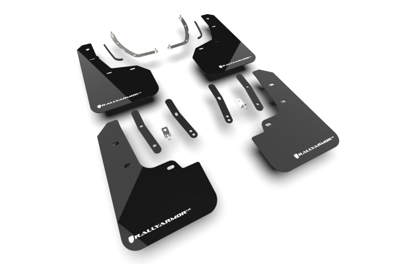 Rally Armor MF135-UR-BLK-WH FITS: 2025+ Hyundai Tucson (Excl. ICE & XRT) Black UR Mud Flap w/ White Logo Mud Flaps
