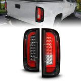 ANZO 311434 FITS: 15-21 GMC Canyon Full LED Taillights w/ Red Lightbar Black Housing/Clear Lens Tail Lights