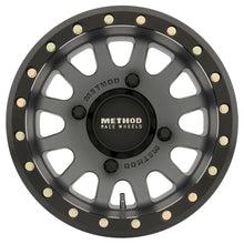 Load image into Gallery viewer, Method Wheels MR40157047843B FITS:Method MR401 UTV Beadlock 15x7 / 4+3/13mm Offset / 4x136 / 106mm CB Titanium Wheel- Matte Black Ring Wheels Cast