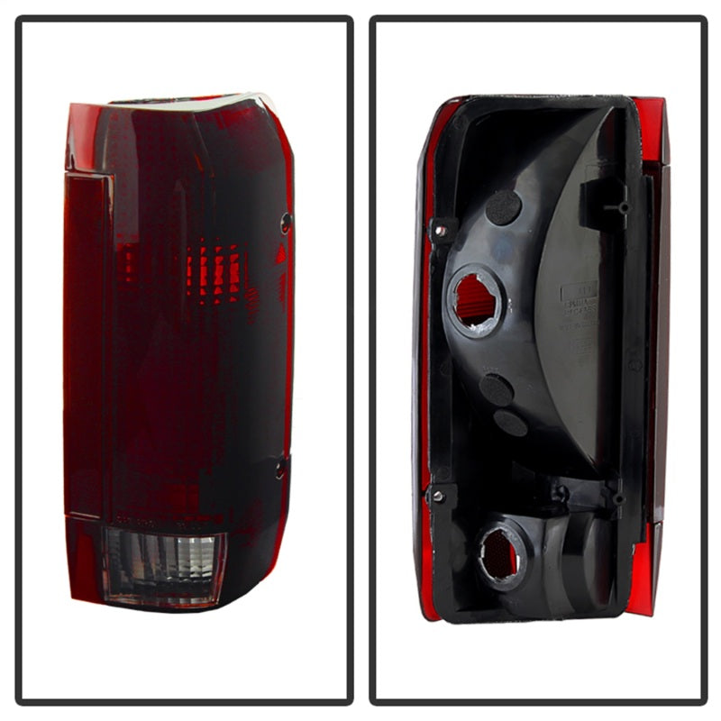 SPYDER 9030567 FITS:xTune Ford Bronco F150 F250 F350 F450 92-96 OE Style Tail Lights Red Smoked ALT-JH-FB92-OE-RSM Tail Lights