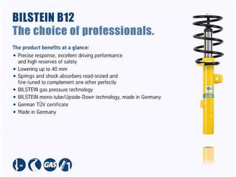 Bilstein 46-193759 FITS: B12 (Pro-Kit) 05-11 Porsche 911 Carrera H6 3.6L/S H6 3.8 Front and Rear Suspension Kit Shock & Spring Kits
