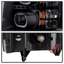 Load image into Gallery viewer, SPYDER 9032189 FITS:xTune Chevy Silverado 1500/2500/3500 07-13 LED Halo Projector Headlights Black PRO-JH-CSIL07-CFB-BK Headlights