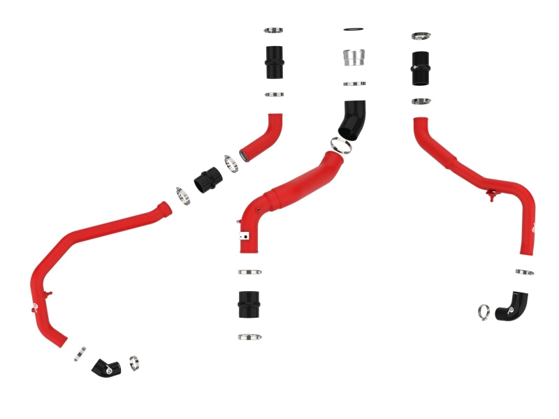 aFe BladeRunner Aluminum Hot and Cold Charge Pipe Kit Red 24-26 V6-2.7L (tt) FITS: Ford F-150 - AFE46-20784-R