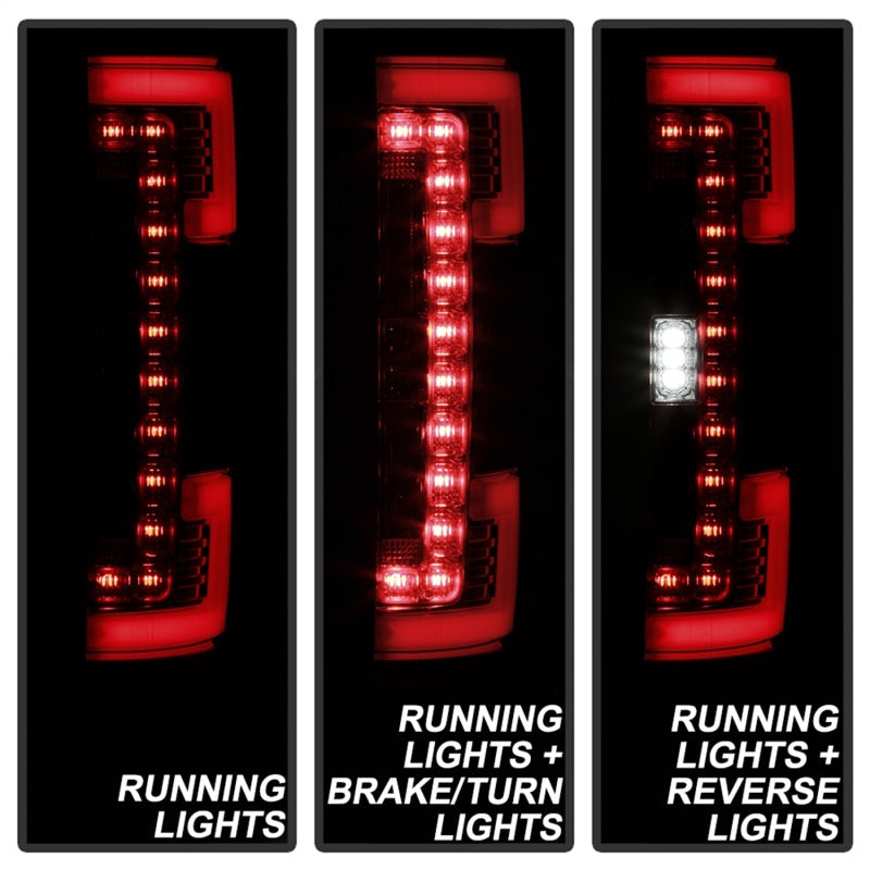 SPYDER 5085634 FITS: 17-18 Ford F-250 SD (w/Blind Spot Sens) LED Only Tail Lights Red Clr (ALT-YD-FS17BS-LED-RC) Tail Lights