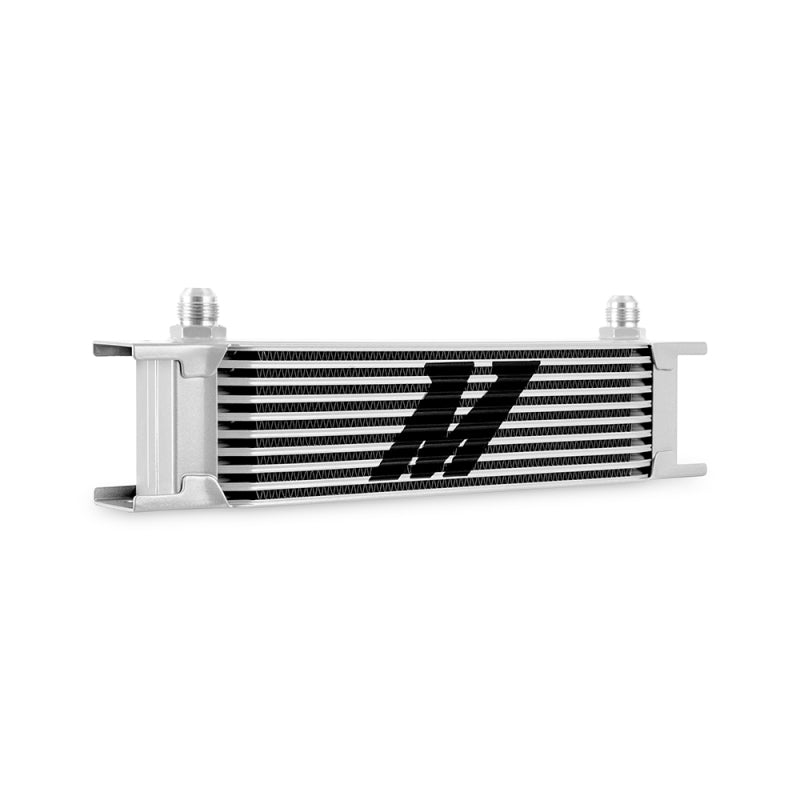 Mishimoto MMOC-10-8SL FITS: Oil Coolers FITS: Universal -8AN 10 Row Oil Cooler Silver Oil Coolers