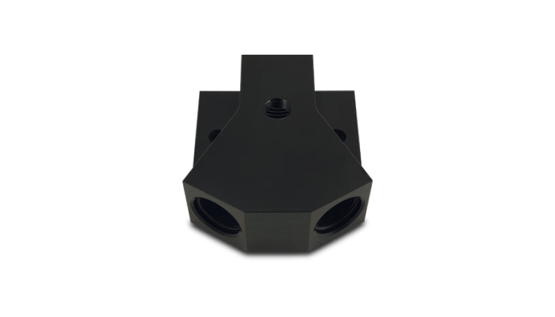 Vibrant 10894 FITS: Billet Aluminum Y-Block Fitting with 1/8in NPT Port -10AN x Dual -8AN ORB Fittings