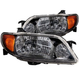 ANZO 121107 FITS: 2001-2003 Mazda Protege Crystal Headlights Black Headlights