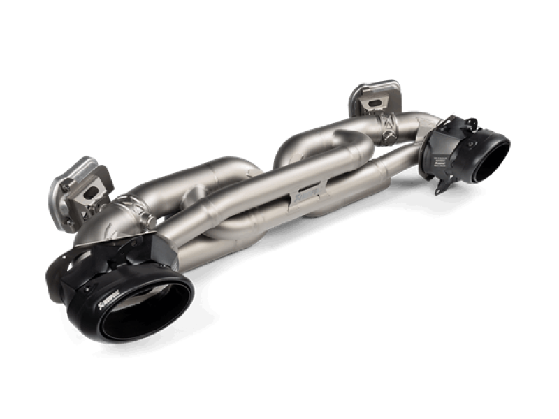 Akrapovic TP-T/S/33 FITS: 20-21 Porsche 911 Turbo/Turbo S (992) Tail Pipe Set (Titanium) Black Tips