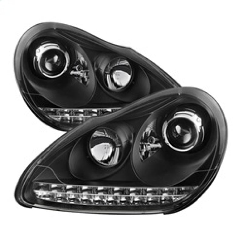 SPYDER 5080967 FITS: Porsche Cayenne 03-06 Projector Xenon/HID Model- DRL LED Blk PRO-YD-PCAY03-HID-DRL-BK Headlights