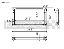 Koyo HH012664 FITS: Radiators FITS: 2022+ Toyota GR86 and Subaru BRZ Competition All-Aluminum Radiator Radiators