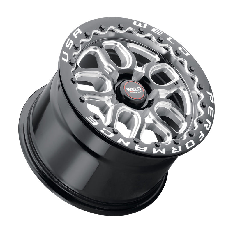 Weld S907B0063P50 FITS: S907 15X10 Laguna Beadlock 5X120.7 ET50 BS7.50 Gloss Black MIL Dia 78.1 Wheels Cast