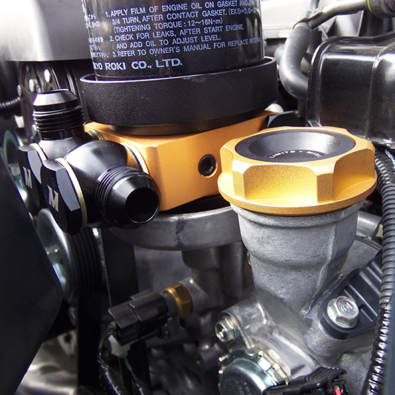 Mishimoto MMOP-SPTR FITS: Oil Filter Blocks FITS: Oil Sandwich Plate w/ Rear-Mounted Thermostat Oil Filter Blocks