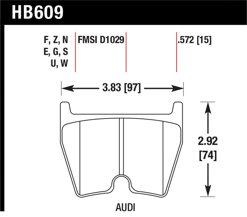 Hawk Performance HB609F.572 FITS: Hawk HPS Street Brake Pads Brake Pads Performance