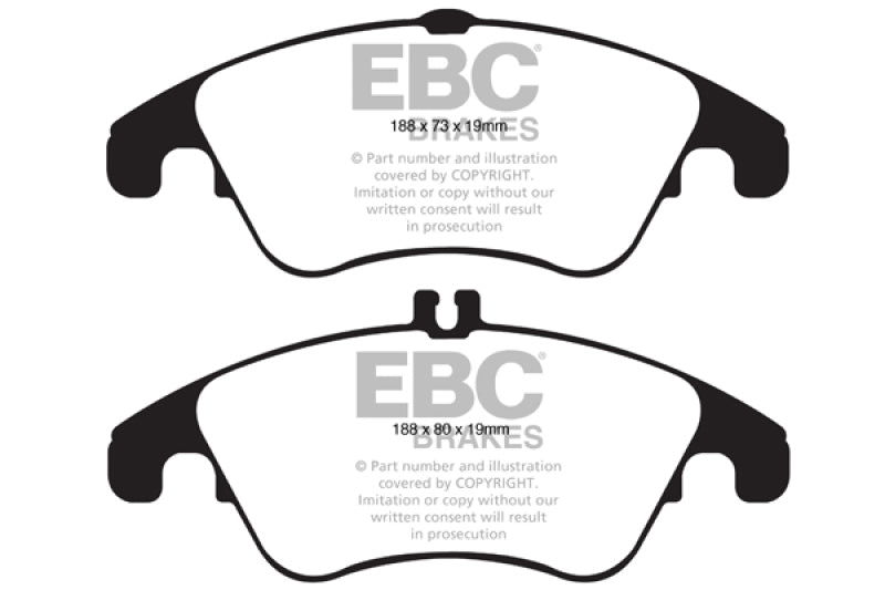 EBC DP41991R FITS: 12+ Mercedes-Benz C250 Coupe 1.8 Turbo Sport Edition Yellowstuff Front Brake Pads Brake Pads Performance