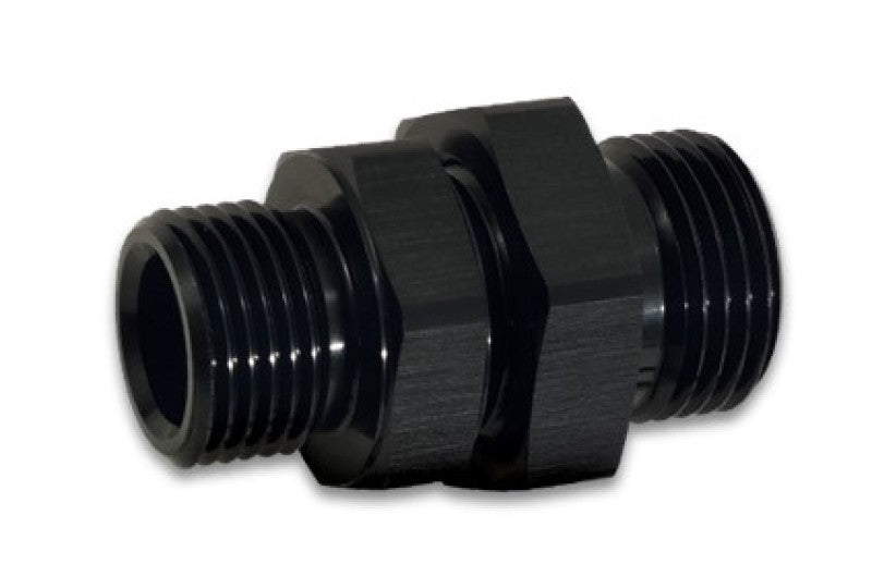 Vibrant 16981 FITS: -8AN to -6AN ORB Male to Male Union Adapter Anodized Black Fittings