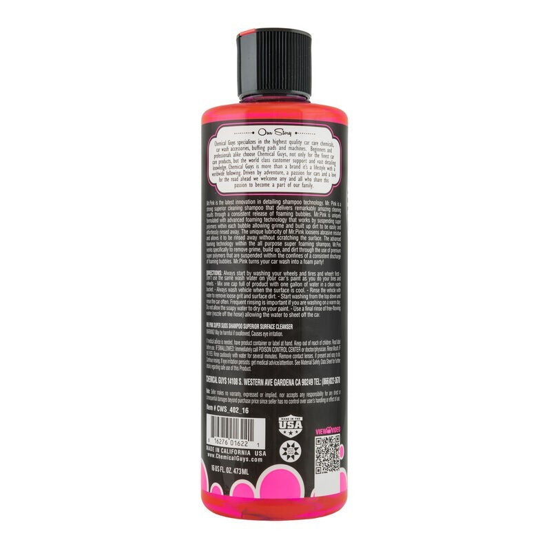 Chemical Guys CWS_402_16 FITS: Mr. Pink Super Suds Shampoo & Superior Surface Cleaning Soap 16oz Washes & Soaps