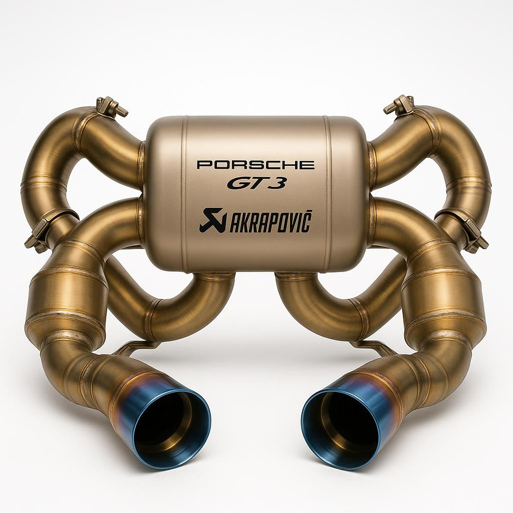 Akrapovic Porsche GT3 titanium race exhaust