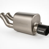 Akrapovic S-PO/TI/18/1-TPB FITS: 2020+ Porsche Cayman GT4 (718) Slip-On Line (Option 2) w/Black Coated Titanium Tips Muffler