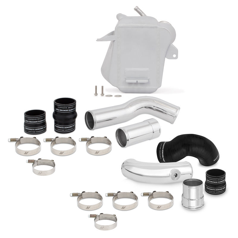 Mishimoto MMINT-F2D-11KSLP FITS: Intercooler Kits FITS: 11-16 Ford 6.7L Powerstroke Air-To-Water Intercooler Kit Wrinkle Silverw/ Polished Pipes Intercooler Kits
