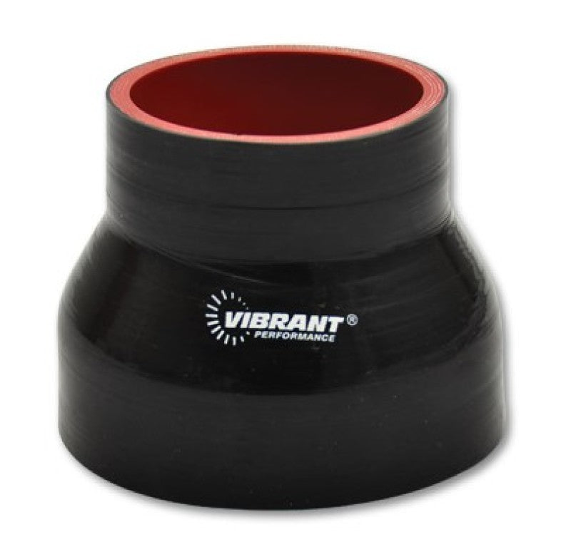 Vibrant 19737 FITS: 4 Ply Reducer Couper 3in ID x 3.75in ID x 3in Long Black Silicone Couplers & Hoses
