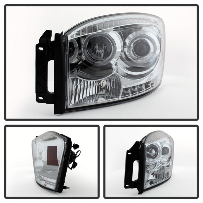 SPYDER 5010018 FITS: Dodge Ram 1500 06-08/Ram 2500 06-09 Projector Headlights LED Halo LED Chrm PRO-YD-DR06-HL-C Headlights