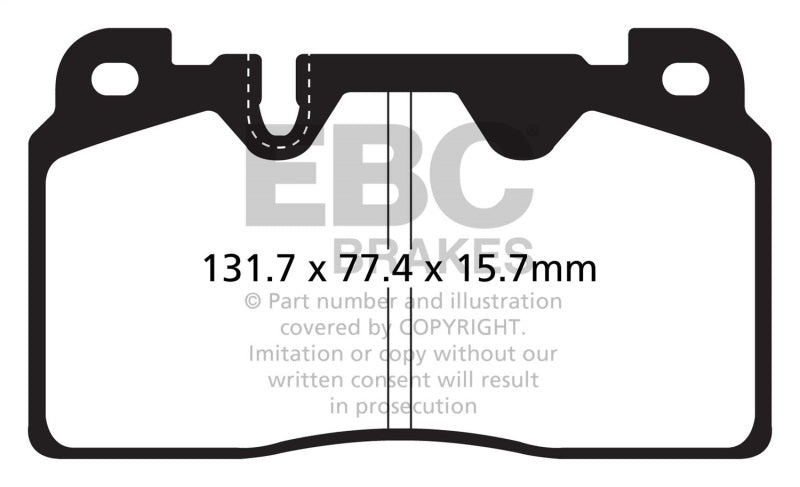 EBC DP22168 FITS: 12+ Audi Q5 2.0 Turbo (Brembo) Greenstuff Front Brake Pads Brake Pads Performance