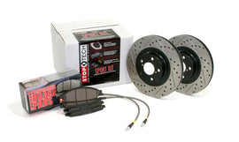 Stoptech 978.33010F FITS:Sport Axle Pack, Drilled & Slotted, Front Brake Rotors Slot & Drilled