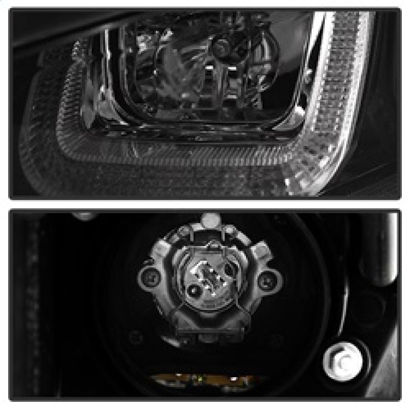 SPYDER 5080592 FITS: Volkswagen Golf VII 14-16 Projector Headlights DRL LED Red Stripe Blk PRO-YD-VG15-RED-DRL-BK Headlights