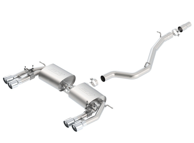 Borla 140631 FITS: 13-15 Audi S3 S-Type Dual Round Rolled Catback Exhaust