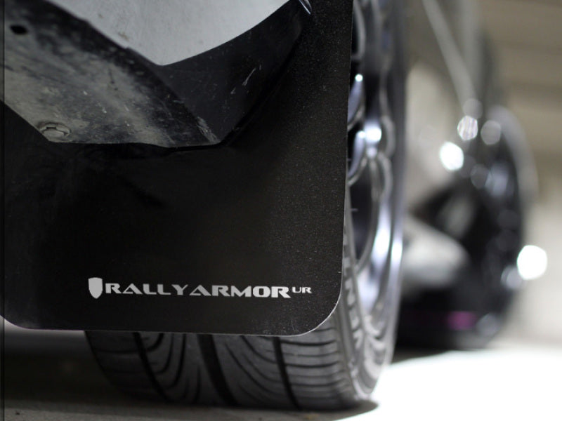 Rally Armor MF22-UR-BLK/WH FITS: 12-16 Subaru Impreza 4D/5D Black UR Mud Flap w/White Logo Mud Flaps