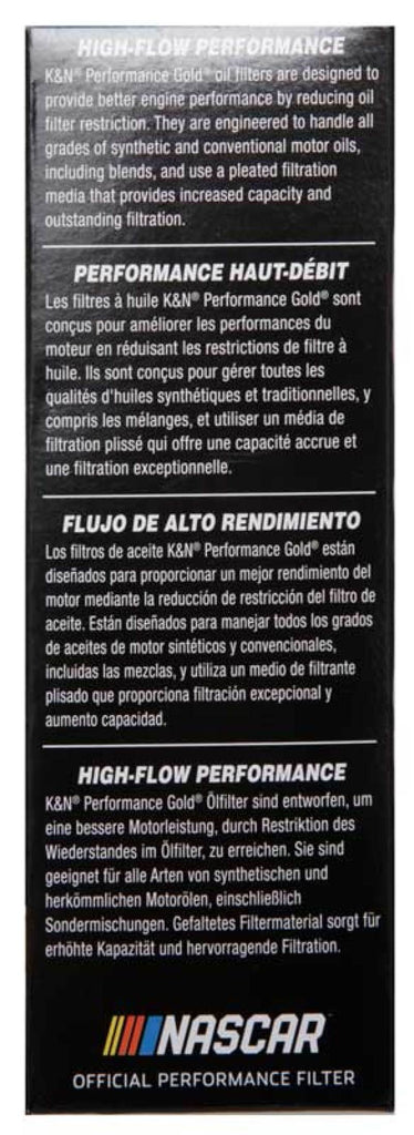 K&N Engineering HP-7026 FITS:K&N Performance Oil Filter for 14-17 Dodge Durango 3.6L / 14-17 Jeep Grand Cherokee 3.6L Oil Filters