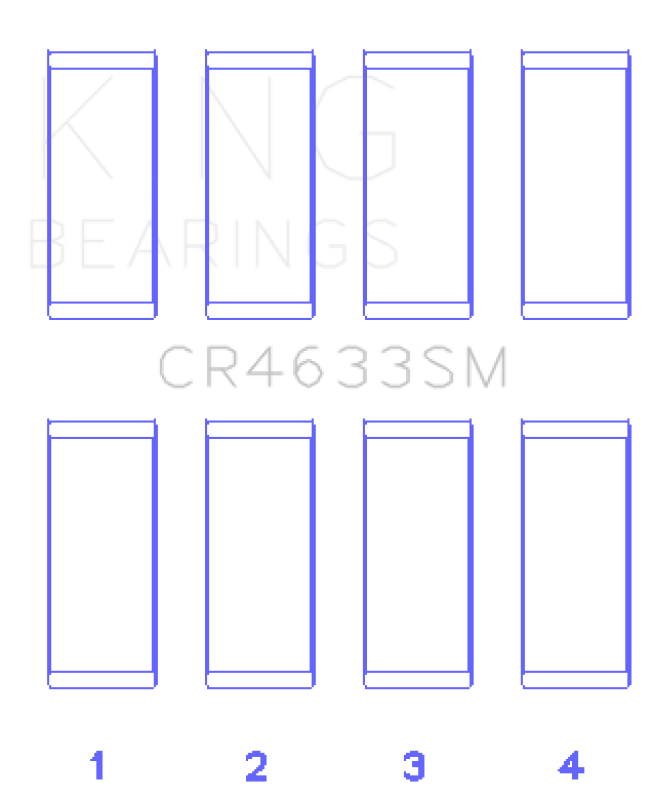 King Engine Bearings CR4633SM FITS: King 2008 Mini Cooper N14 Turbo (Size STD) Rod Bearing Set Bearings