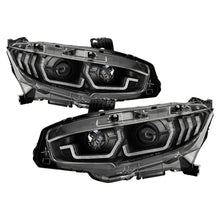 Load image into Gallery viewer, SPYDER 5087867 FITS: Honda Civic 16- 2DR/4DR/Hatchback Projector Headlights Black PRO-YD-HC16SI-SEQGR-BK Headlights