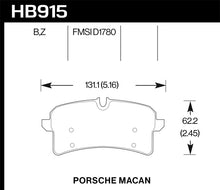 Load image into Gallery viewer, Hawk Performance HB915B.664 FITS: Hawk 16-18 Porsche Macan HPS 5.0 Street Rear Brake Pads Brake Pads Performance