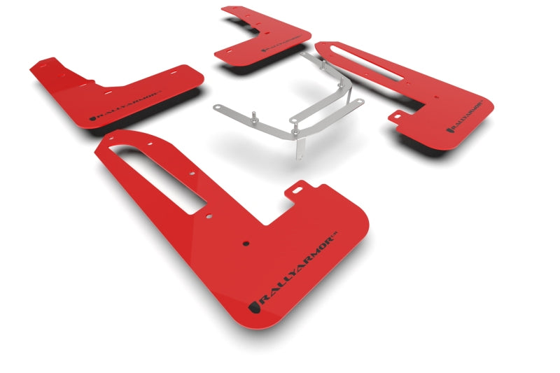 Rally Armor MF97-UR-RD-BLK FITS: 23-25 Honda Civic Type R Red Mud Flap Black Logo Mud Flaps