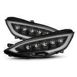AlphaRex 880877 FITS: 12-21 Tesla Model S NOVA-Series LED Proj Headlights Blk w/Activtn Light & Seq.Sig / SB DRL Headlights