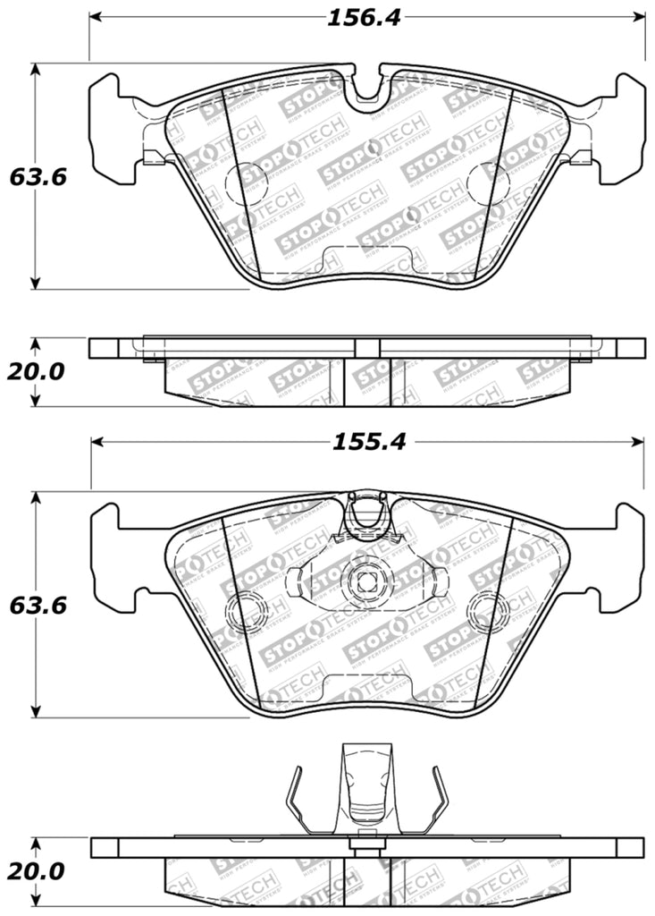 Stoptech 309.09460 FITS:StopTech Performance 04-09 BMW X3 (E38) / 06-09 Z4 3.0Si (E86) / 00-07 330 Series Front Brake Pads Brake Pads Performance